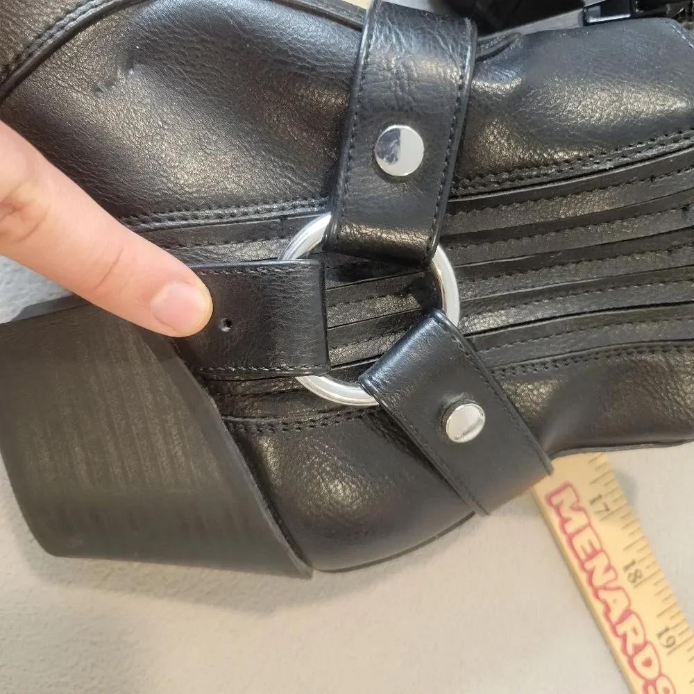 Espirit Antonia Black Pointy Botties Boots PU Upper Size 7.5 M